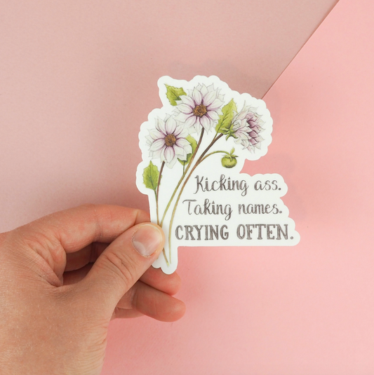 Naughty Floral Vinyl Stickers