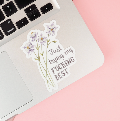 Naughty Floral Vinyl Stickers