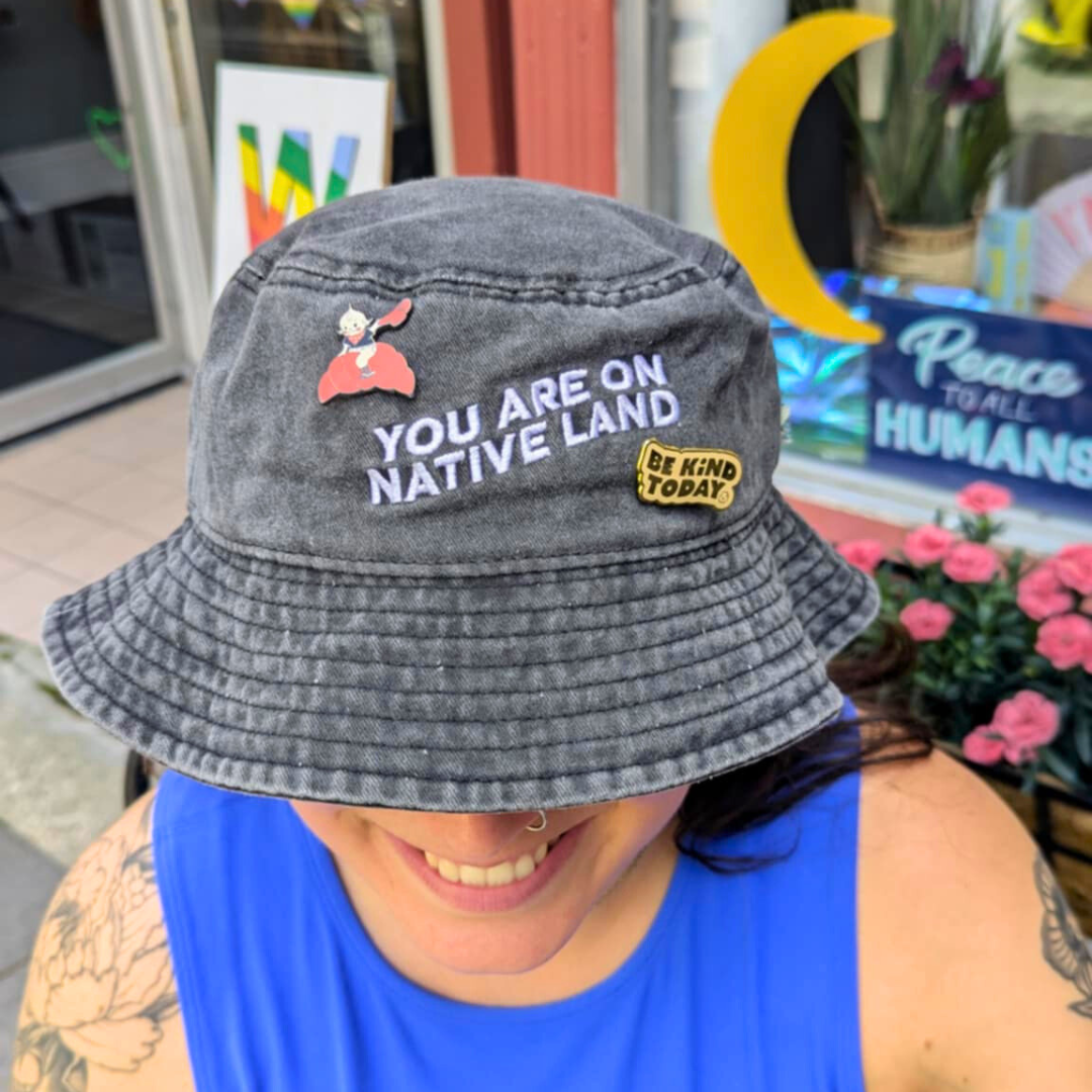 'YOU ARE ON NATIVE LAND' Bucket Hat